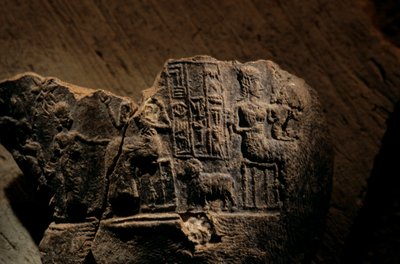 Urkesh, Hurrian Empire, Syria, 2400 BC, Giorgio Buccellati, Mud Seal Impression of Queen, 2004 by Kenneth Garrett