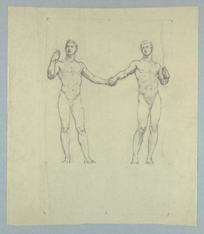 Figure Study for Seal of the University Club, New York by Kenyon Cox