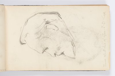 Sketchbook Page: Man with Beard in Profile by Kenyon Cox