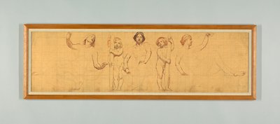 The Common Law, Study for Left Panel of "The Reign of Law," Frieze for Appellate Court, New York by Kenyon Cox