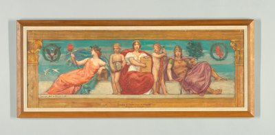 The Statute Law, Study for Right Panel of "The Reign of Law," Frieze for Appellate Court, New York by Kenyon Cox