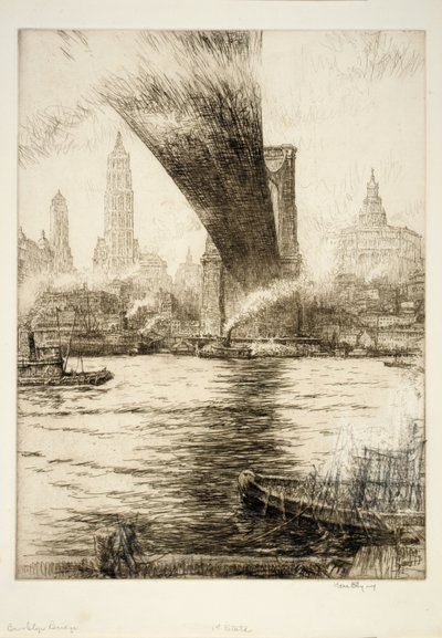 Brooklyn Bridge by Kerr Eby