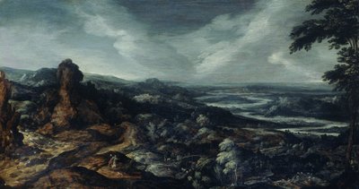 Panoramic Landscape with Tobias and the Angel by Kerstiaen de Keuninck (attributed to)