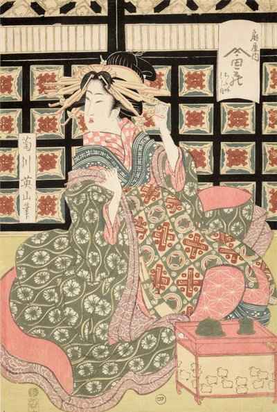 Ukiyo-e Print of Courtesan by Eizan, c.1810 by Kikukawa Eizan
