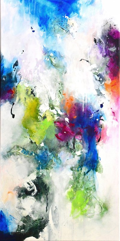Vibrant Fluid Abstract Painting by Kirsten Handelmann