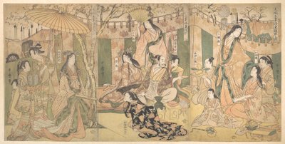 A View of the Pleasures of the Taiko and His Five Wives at Rakutō by Kitagawa Utamaro