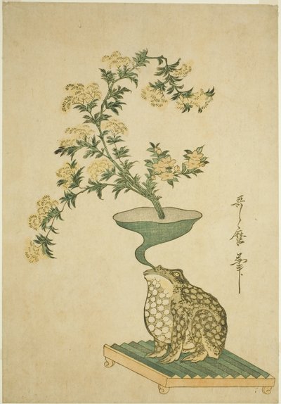 An Arrangement of Valerian and Chinese Bell Flowers by Kitagawa Utamaro