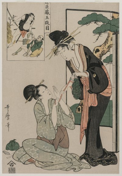 Chushingura: Act V of The Storehouse of Loyalty, late 1790s by Kitagawa Utamaro