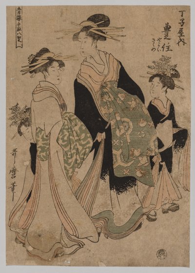 Courtesans and Attendants by Kitagawa Utamaro