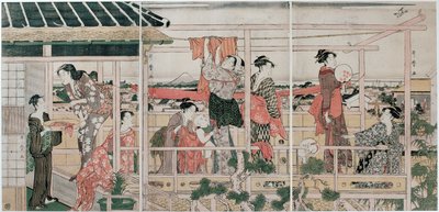 Drying Clothes, c. 1790 by Kitagawa Utamaro