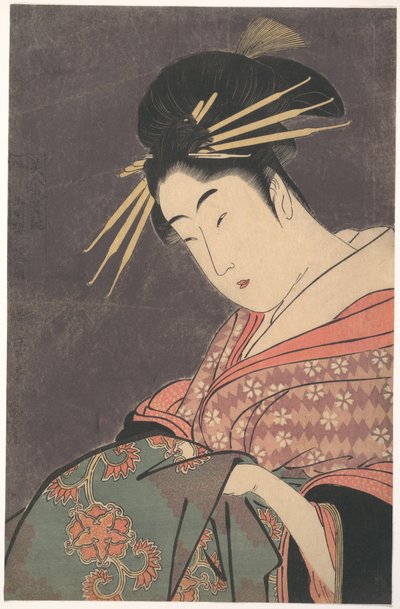 Hanaōgi of the Gomeirō, from the series Comparing the Charms of Beauties by Kitagawa Utamaro