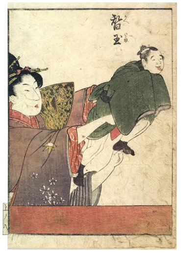 Marionette Scenes with Male and Female Manipulators by Kitagawa Utamaro