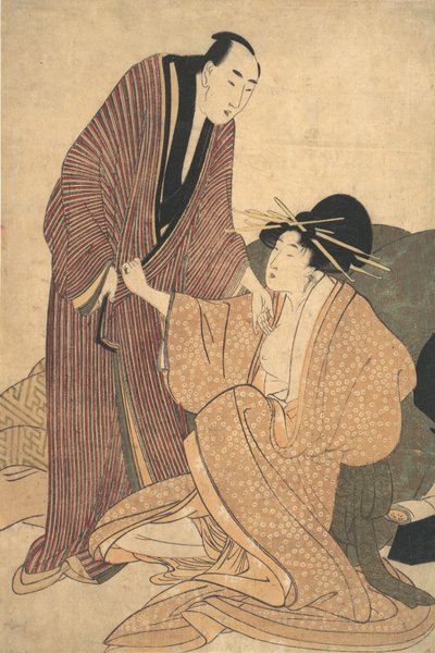 Parting of Lovers: Courtesan and Her Lover by Kitagawa Utamaro