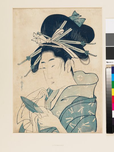 The Courtesan Tsukioka by Kitagawa Utamaro