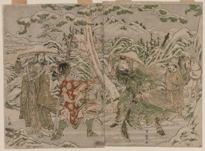 Winter Scene from the Romance of the Three Kingdoms by Kitagawa Utamaro