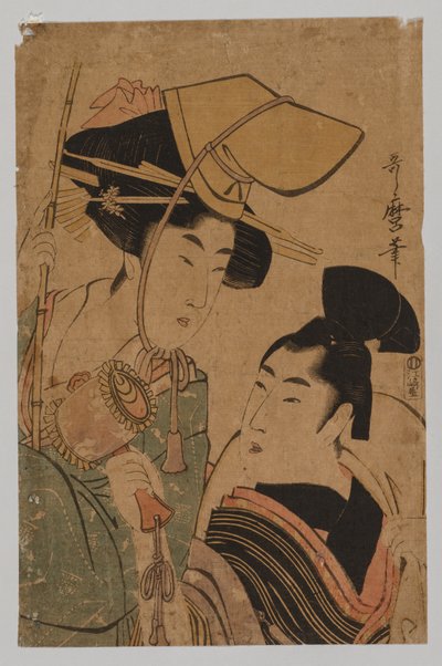 Woman Representing Good Fortune by Kitagawa Utamaro