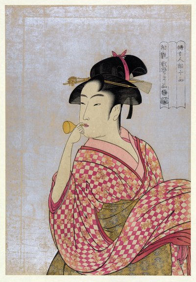 Woman Holding Up a Parasol by Kitagawa Utamaro