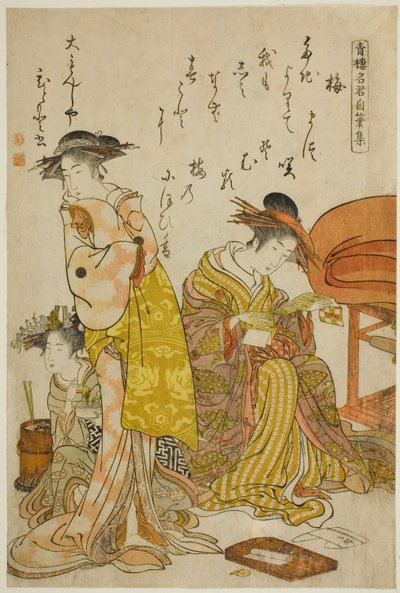 The Courtesan Hitomoto of the Daimonjiya, from the Album 