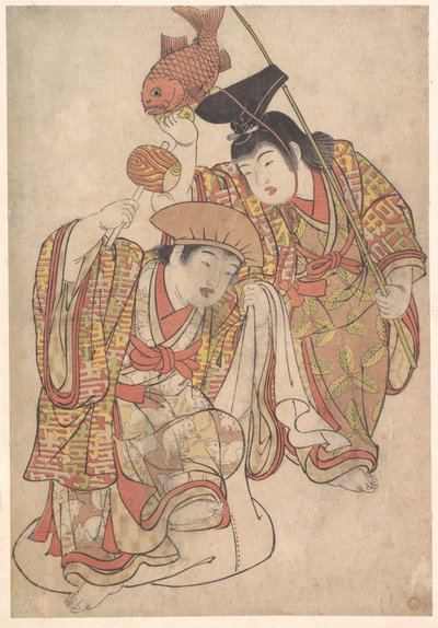 Boys Masquerading as Daikoku and Ebisu by Kitao Shigemasa