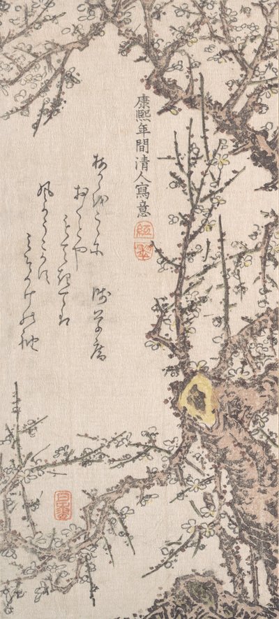 Plum Tree in Blossom by Kitao Shigemasa