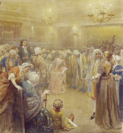 The Assembly at the time of Peter I by Klavdiy Vasilievich Lebedev