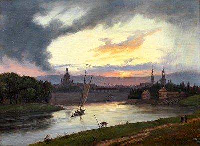 Dresden at Sunset by Knud Baade