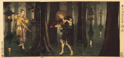 Taira no Tadamori Captures the Priest of Midō by Kobayashi Kiyochika