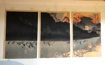 The Fall of Fenghuangcheng, later called Our Elite Forces Capturing the Pescadores Islands (Hōkotō) in Taiwan by Kobayashi Kiyochika
