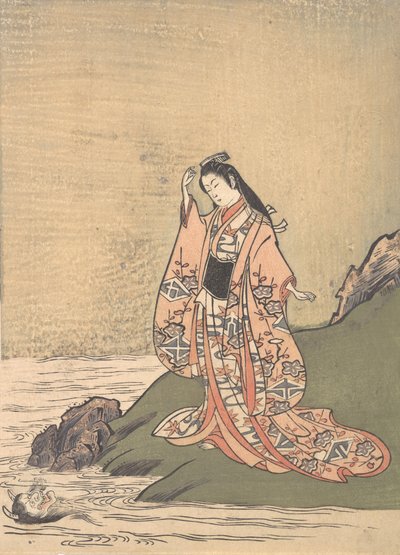 A Girl on the Edge of a Stream Sees a Demon