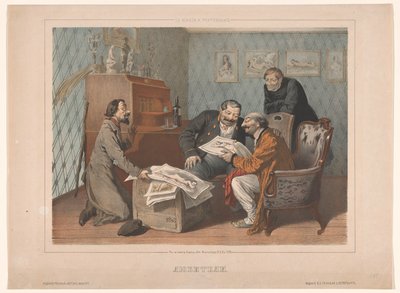 Print Dealer Offering Art Works to a Collector of Erotica by Konstantin Aleksandrovich Trutovsky