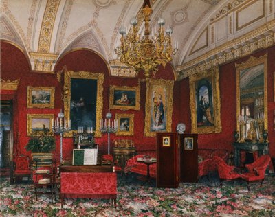 Interiors of the Winter Palace. The Study of Grand Princess Maria Nikolayevna, End of 19th century by Konstantin Andreyevich Ukhtomsky