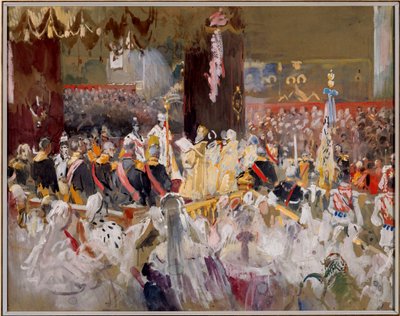 The Coronation of Emperor Nicholas II in the Assumption Cathedral by Konstantin Egorovich Makovsky