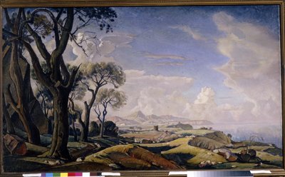 Landscape with trees by Konstantin Fedorovich Bogaevsky