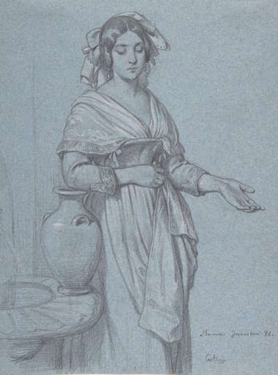 Study of a Roman Woman by Konstantin Johannes Franz Cretius