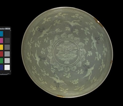 Bowl with cranes and clouds, c.1150-1200 by Korean School