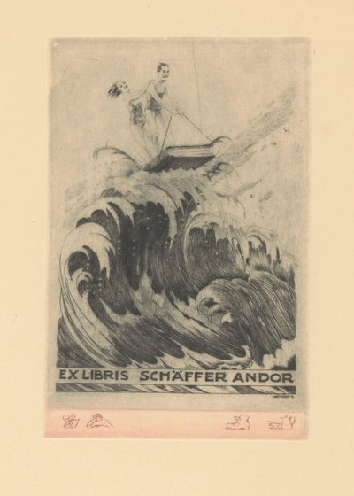 Ex Libris of Andor Schäffer by Kornél Révész