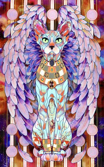 Egyptian Winged Sphynx Cat by Kostyantin Malginov