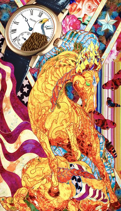 Patriotic Horse Collage by Kostyantin Malginov