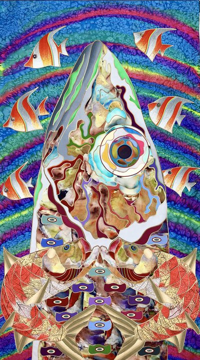 Vibrant Abstract Fish Head by Kostyantin Malginov