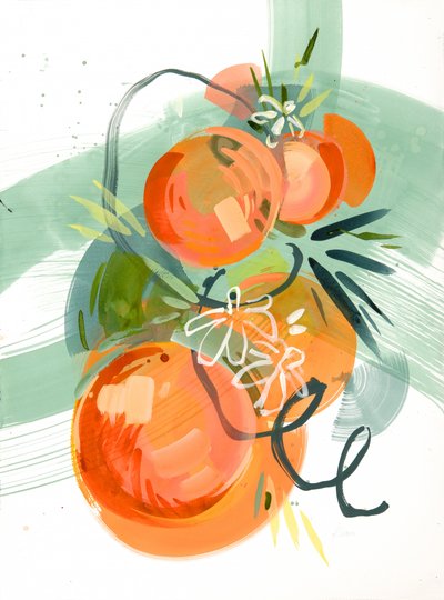 Vibrant Orange Blossoms by Kristin Cronic