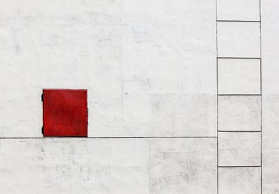 Red Square White Wall by Ksenia Voeykova