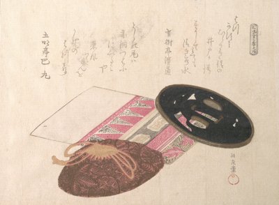 Tsuba Sword Guard and Bags, 19th century by Kubo Shunman