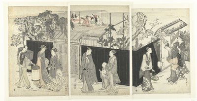 The House of the Kyoka Poet at Night by Kubota Shunman