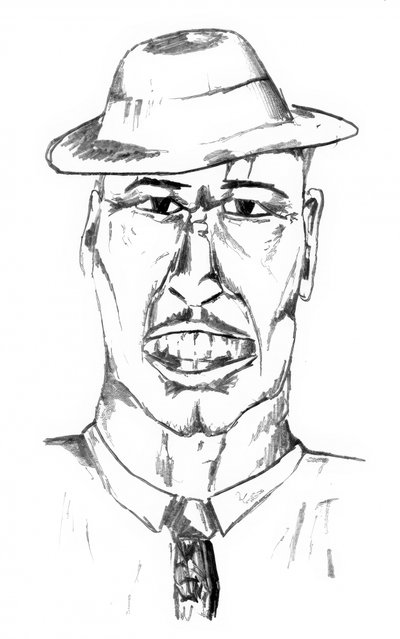Angry Man In Hat by Kulik
