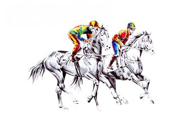 Colorful Horse Race by Kulik