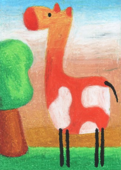Cute Cartoon Giraffe by Kulik