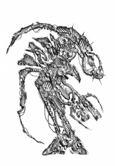 Dark Sci-Fi Robot by Kulik