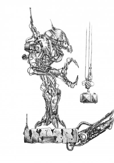 Futuristic Mechanical Creature by Kulik