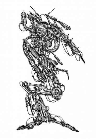 Futuristic Robotic Anatomy by Kulik