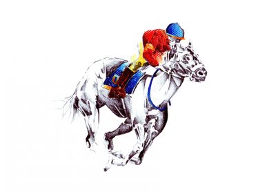 Galloping Race Horse by Kulik
